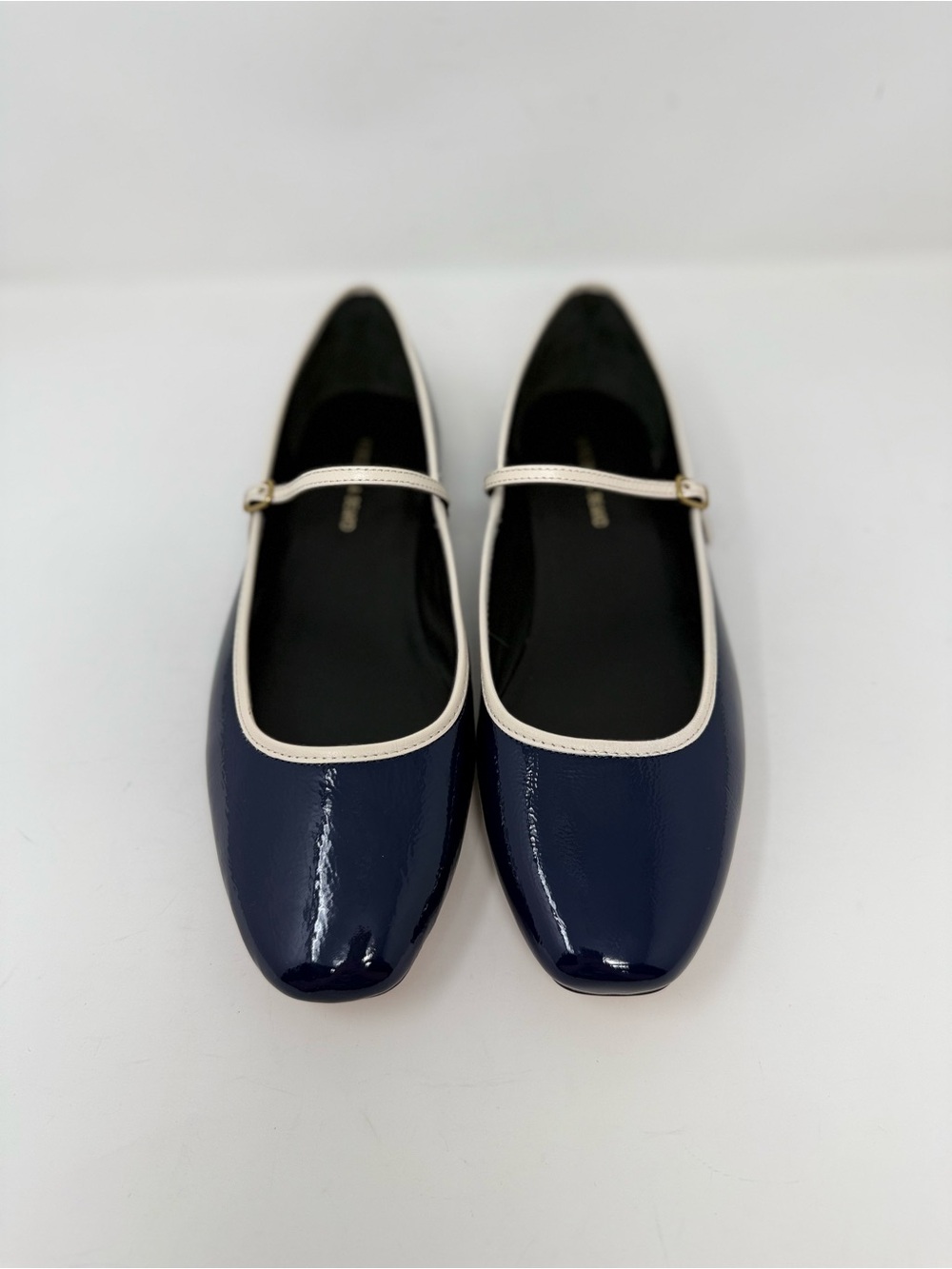 New Veronica Beard Ellie Mary Jane Flat Navy Ecru Sz 8 - Picture 8 of 14